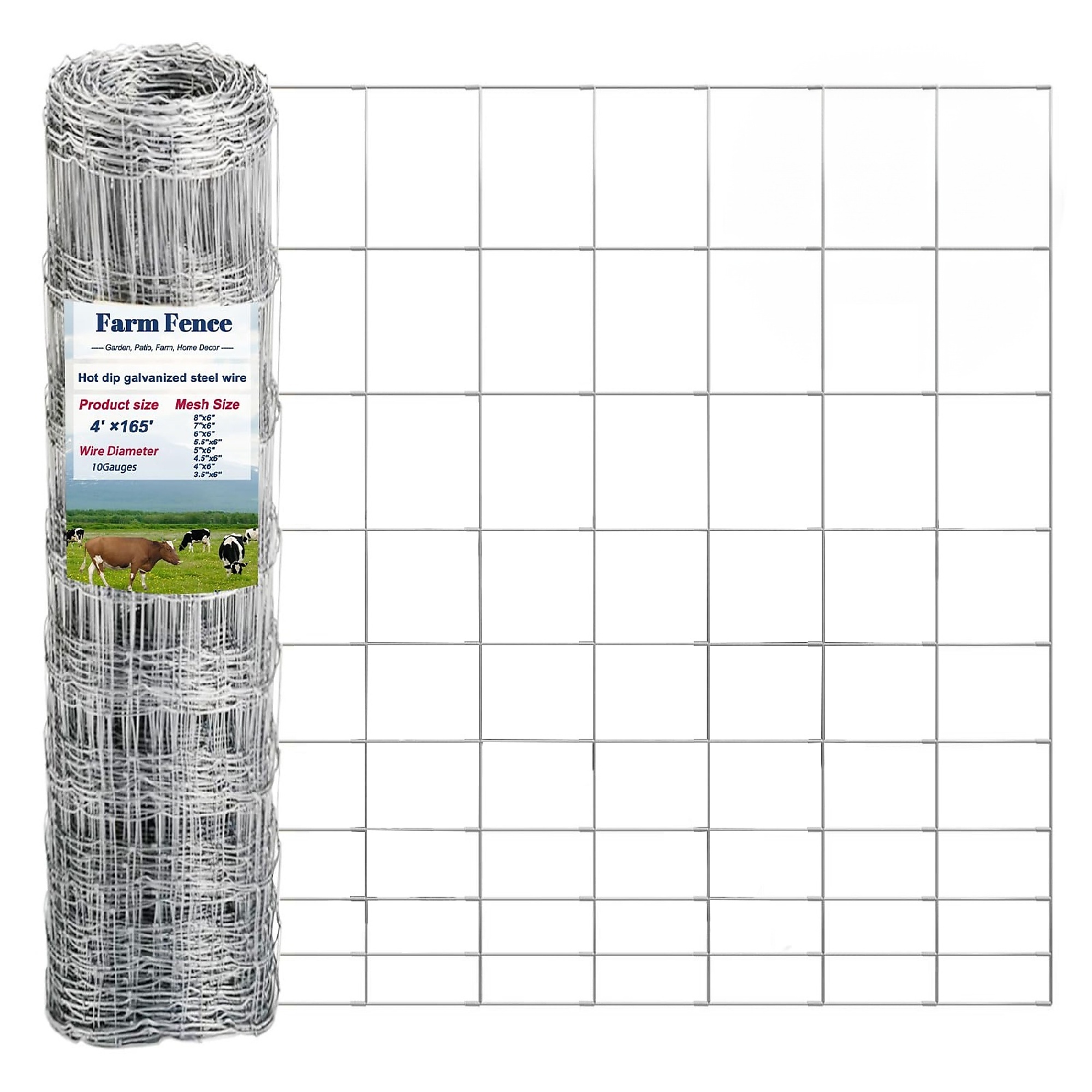 BlackTeck Galvanized Farm Fence — 4ft. x 328ft., 14-Ga., High-Carbon Steel, Model# N2-BF4D5